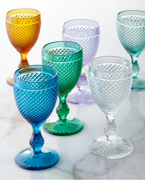 Bicos Water Goblets By Vista Alegre, Set of 4 - Green