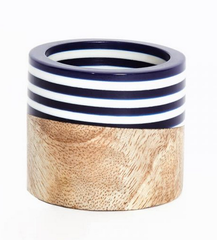 Wood & Stripes Napkin Rings